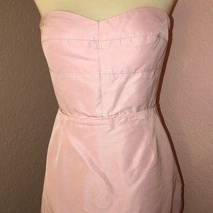 J. Crew | Pink Rory Strapless Dress size 4 with back cutout EUC